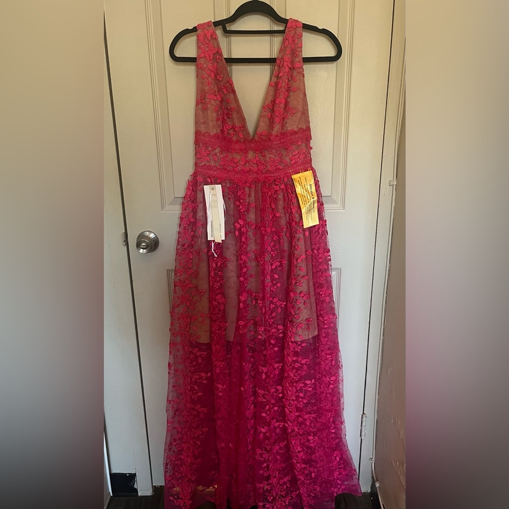 Bronx and Banco Pink Lace Maxi Dress - Picture 5 of 8